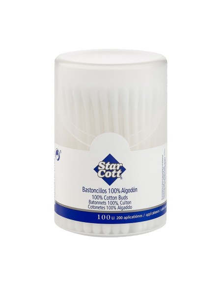 Bastoncillos 100% Algodón Star Cott Bote 100 Uds | Drolim
