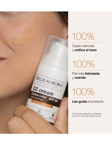 Bella Aurora CC Cream SPF50+ Extracubriente 30ml | Antimanchas
