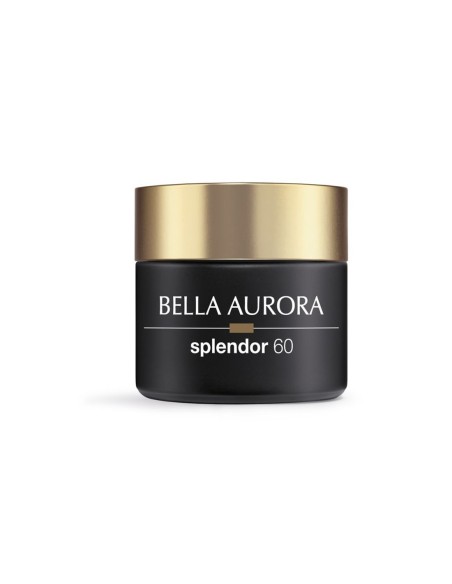 Tarro negro con tapa dorada de crema antiedad Bella Aurora Splendor 60