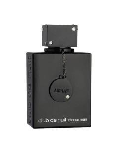 Frasco negro con colgante y pedrería de Armaf Club de Nuit Intense Man EDT 105 ml