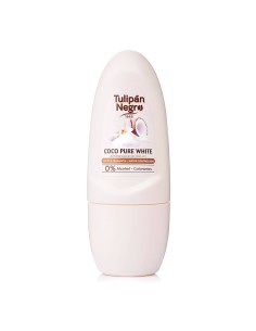 Envase frontal de Tulipán Negro Desodorante Roll-On Coco Pure White 50ml