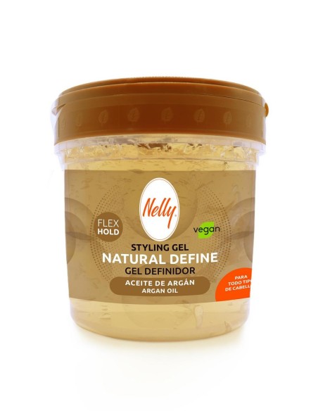 Tarro de gel definidor Nelly Natural Define con aceite de argán de 400g