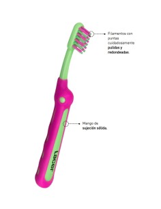 Cepillo dental infantil Lacer de 2 a 6 años con mango ergonómico bimaterial 2