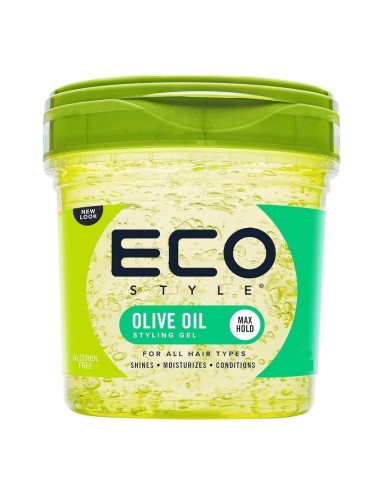 Tarro de gel de peinado Eco Style Olive Oil Max Hold de 236 ml