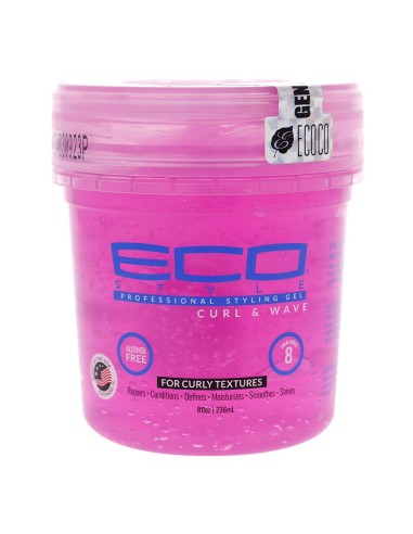 Tarro de gel de peinado Eco Style Curl & Wave de 236 ml para rizos y ondas