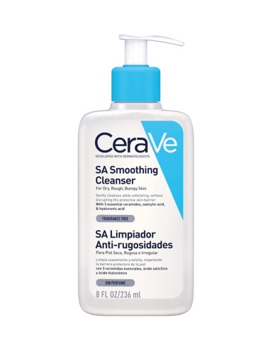 CeraVe Gel Limpiador Anti-rugosidades envase de 236 ml con dosificador