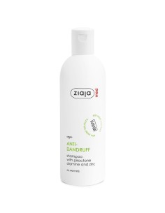 Envase de 300 ml de champú anticaspa equilibrante Ziaja Med con piroctona olamina y zinc