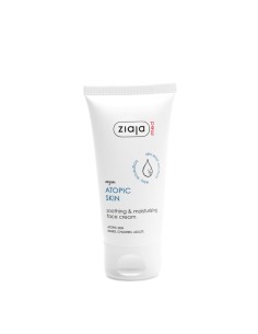 Tubo de crema facial hidratante y calmante Ziaja Med Piel Atópica de 50 ml