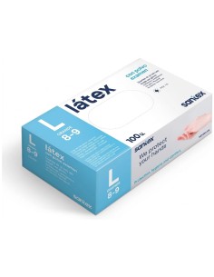 Caja de 100 guantes de látex con polvo Santex Talla L Grande 8-9