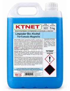 KTNET limpiador bioalcohol azul fragancia magnolia para suelos de gres y marmol
