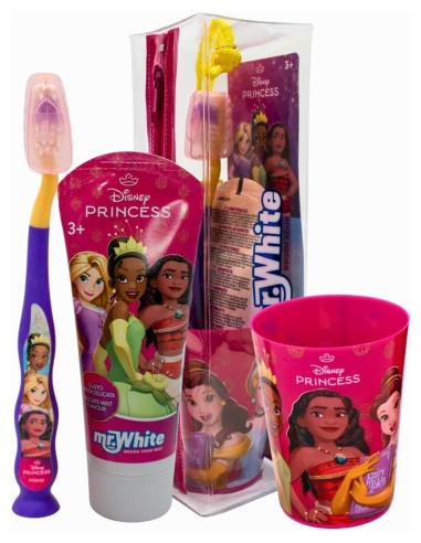 Neceser transparente de Princesas Disney con set de higiene dental