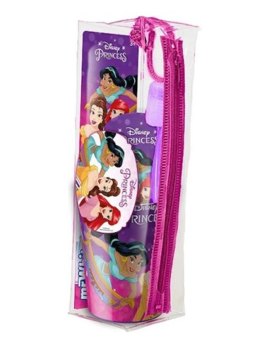 Set completo de cepillo, pasta, vaso y neceser Princesas Disney