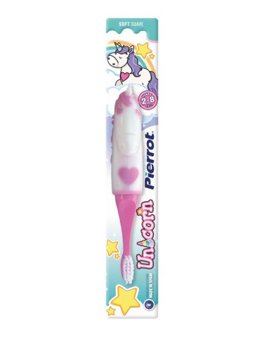 Cepillo Dental Infantil Pierrot Unicorn Suave 2-8 Años