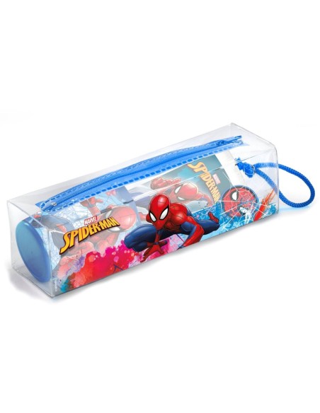 Neceser transparente de Spiderman con accesorios de higiene dental