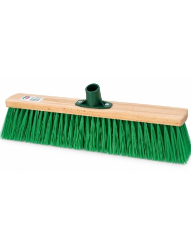 Cepillo barrendero de 50 cm con taco de madera y fibras verdes