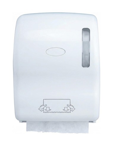 Dispensador autocortante ECO20 blanco mate visto de frente