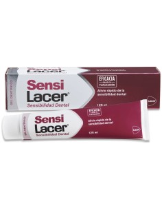 Caja y tubo de SensiLacer Gel Dentífrico de 125 ml