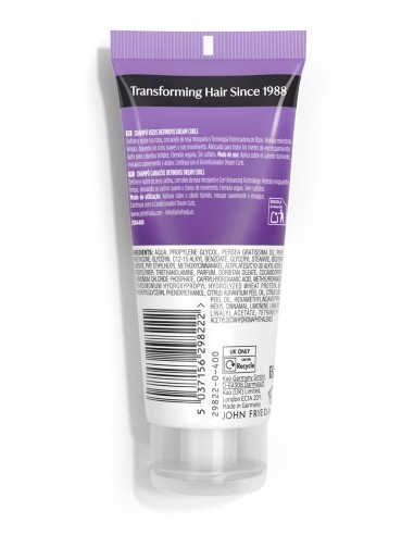 John Frieda Secret Agent Touch-Up Crème con envase violeta y blanco

