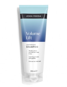 Champú John Frieda Volume Lift de 250 ml en tubo azul y blanco