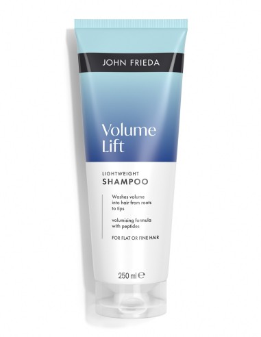Champú John Frieda Volume Lift de 250 ml en tubo azul y blanco