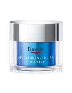 Tarro azul de Eucerin Hyaluron-Filler +3x Effect con tapa plateada