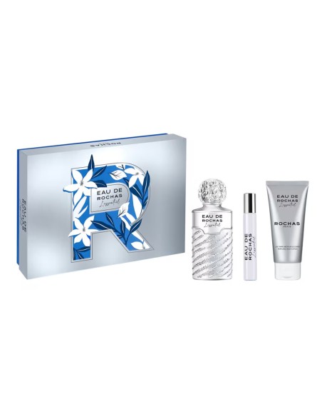 Estuche Eau de Rochas LEssentiel con perfume, vaporizador de viaje y loción corporal