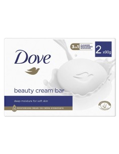 Jabón Dove en pastilla 2x90 g para manos, con crema hidratante
