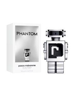 Frasco plateado y negro de Paco Rabanne Phantom Eau de Toilette 100 ml 2