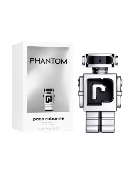 Estuche y frasco con forma de robot de Paco Rabanne Phantom Eau de Toilette 100 ml