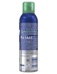 Envase azul y plateado de espuma Gillette Series Calmante con tapón verde 2