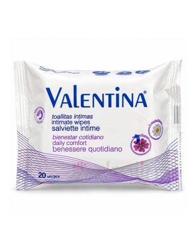VALENTINA TOALLITAS HIGIENE INTIMA 20 UDS