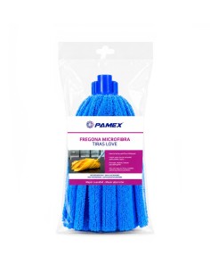 FREGONA MICROFIBRA TIRAS LOVE AZUL