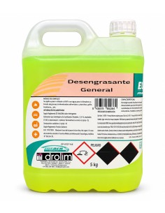 Garrafa de JOSBEN Desengrasante General de 5 kg con líquido verde y tapón blanco