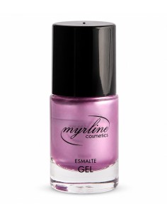 Esmalte de uñas Myrline efecto gel 120 rosa malva de 10 ml con tapón negro