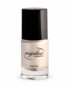 Esmalte de uñas Myrline efecto gel 117 beige claro de 10 ml con tapón negro