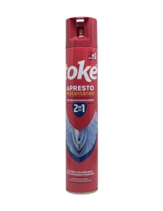Toke Apresto Instantáneo 2 en 1 spray de 500 ml en aerosol rojo