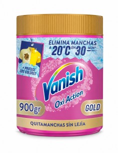 Vanish Oxi Action Gold quitamanchas en polvo sin lejía de 900 g con tapa dorada