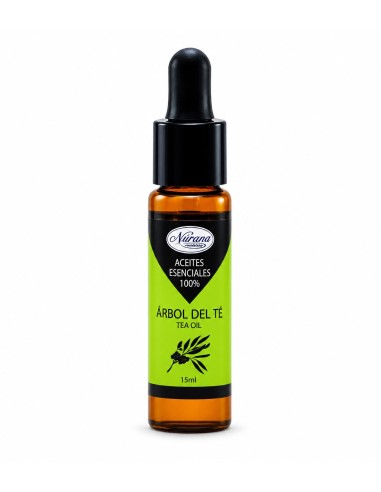 Aceite de árbol del té Nurana de 15 ml en frasco con cuentagotas