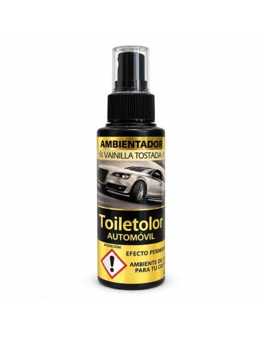 Ambientador para coche Toiletolor vainilla tostada de 90 ml con pulverizador