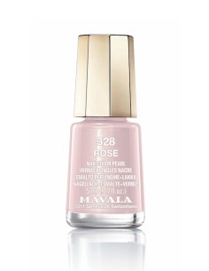 Esmalte Mavala Mini Color 328 Rose de 5 ml en rosa claro nacarado con tapón dorado