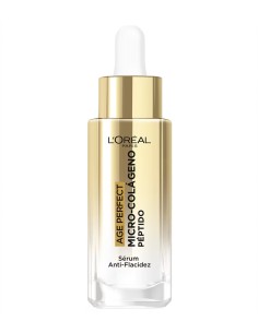 LOréal Paris Age Perfect sérum anti-flacidez de 30 ml con péptido de micro-colágeno y frasco con cuentagotas