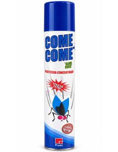 COME COME Game Over insecticida concentrado de 750 ml en aerosol blanco y azul con tapón azul