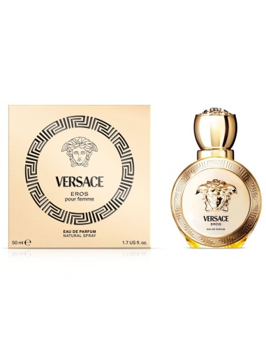 Versace Eros Pour Femme Eau de Parfum 50 ml con su caja dorada