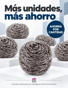 Pack de 2 estropajos de acero inoxidable profesional de 40 gramos Promopastor 2