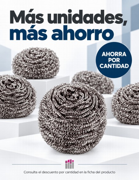 Estropajo Acero Inoxidable Profesional 2 Unidades 40g