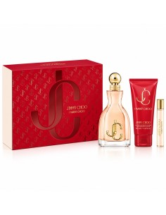 Estuche Jimmy Choo I Want Choo con EDP 100 ml, loción corporal 100 ml y vaporizador 7,5 ml
