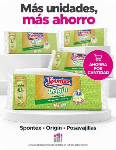 Promoción Bayeta de origen vegetal Spontex absorción 1 litro.