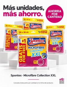 Bayeta microfibra XXL Spontex pack ahorro 1 más 1 gratis 2