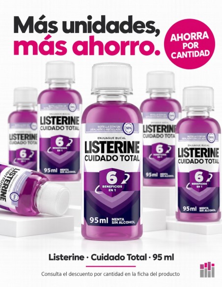 Listerine Cuidado Total Enjuague Bucal 95 ml Viaje | Menta