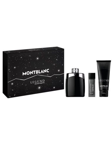 Estuche Montblanc Legend Eau de Toilette con perfume 100 ml, vaporizador 15 ml y gel de ducha 100 ml